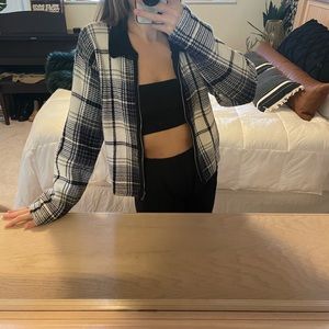 VINTAGE Plaid Collared Sweater